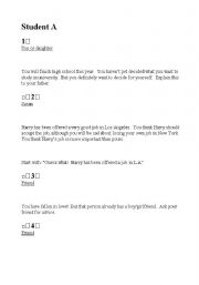 English Worksheet: conversation role plays