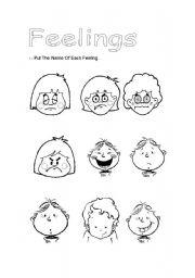 English Worksheet: feelings