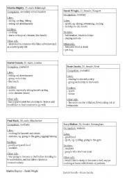 English Worksheet: Speed Dating Class Game