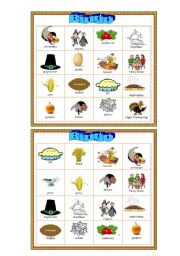 Thanksgiving Bingo Set 1/2