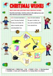 English Worksheet: CHRISTMAS WISHES