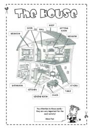 English Worksheet: Rooms in the house 1