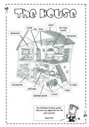 English Worksheet: Rooms in the house 1