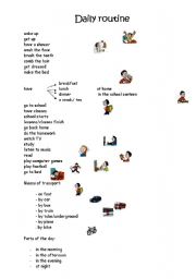 English Worksheet: Daily routine