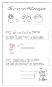 English worksheet: Greetings