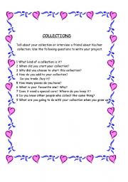 English Worksheet: Collection - Project