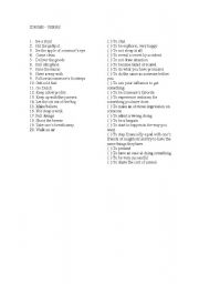 English worksheet: Idioms