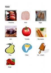 English worksheet: Delicious food.