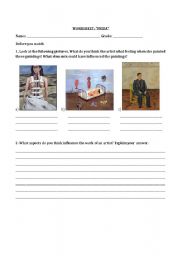 English Worksheet: Worksheet FRIDA KAHLO