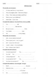 English Worksheet: GRAMMAR PRACTICE