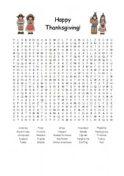 Thanksgiving Word Search