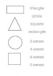 English Worksheet: 2D Shapes Match shape to name