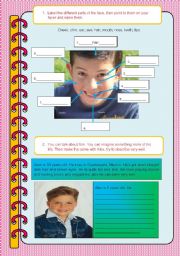 English Worksheet: describing people and parts of the face