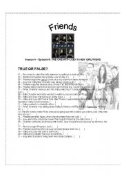 FRIENDS VIDEO ACTIVITY - Season 4  Ep. 5: THE ONE WITH JOEYS NEW GIRLFRIEND