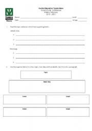 English worksheet: Writing second grade exam