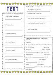 English worksheet: Test