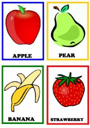 Fruits flashcards set 1