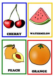 English Worksheet: Fruits flashcards set 2