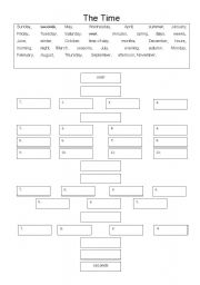 English worksheet: The Time - Vocabulary