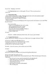 English Worksheet: Social Activity