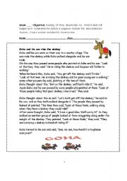 English Worksheet: Reading comprehension- Goha