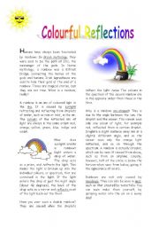 English Worksheet: Rainbows