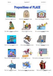 Prepositions of place