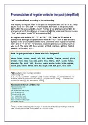 English Worksheet: Regular Past Pronunciation Simplified