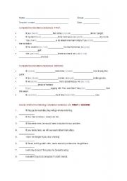 English worksheet: 1st & 2nd conditional