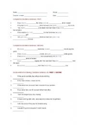 English Worksheet: 1st & 2nd conditional