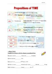 Prepositions of time