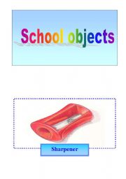 English Worksheet: school objects
