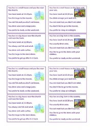 English Worksheet: Present Simple - Game