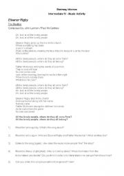 English Worksheet: The Beatles - Eleanor Rigby