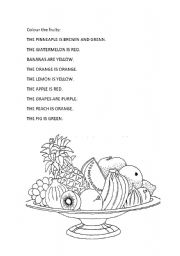 English Worksheet: FRUITS