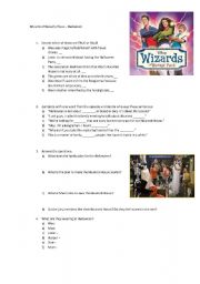 English worksheet: the wizards of weverly place - worksheet