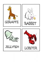 English Worksheet: Animals flash-cards part 3