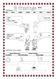 English Worksheet: Greetings