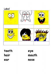 English worksheet: body part 3