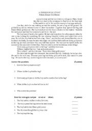 English Worksheet: reading passage