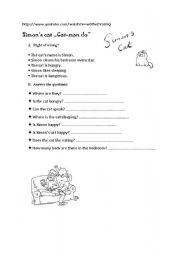 English worksheet: Simons cat 