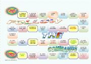 English Worksheet: COMMANDS BOARDGAME