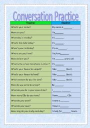 Guided Conversation - Speaking Test - Conversation Practice - JHS year 2-3