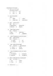 English worksheet: Vegetables