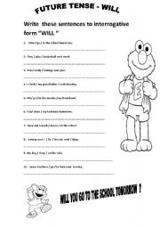 English Worksheet: FUTURE TENSE 