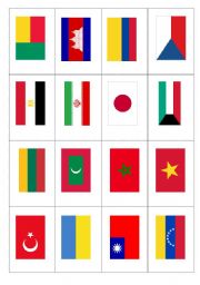 English Worksheet: World Flags 4_flashcards
