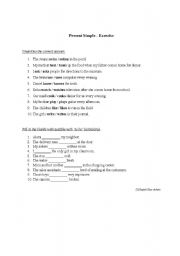English Worksheet: Present Simple - Exercise