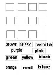 English worksheet: colors matching
