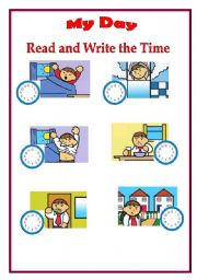 English Worksheet: Read and Write the time