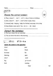 English worksheet: opposites